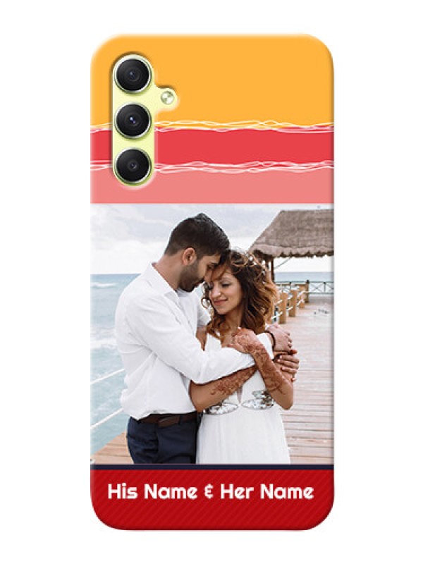 Custom Galaxy A34 5G custom mobile phone covers: Colorful Case Design