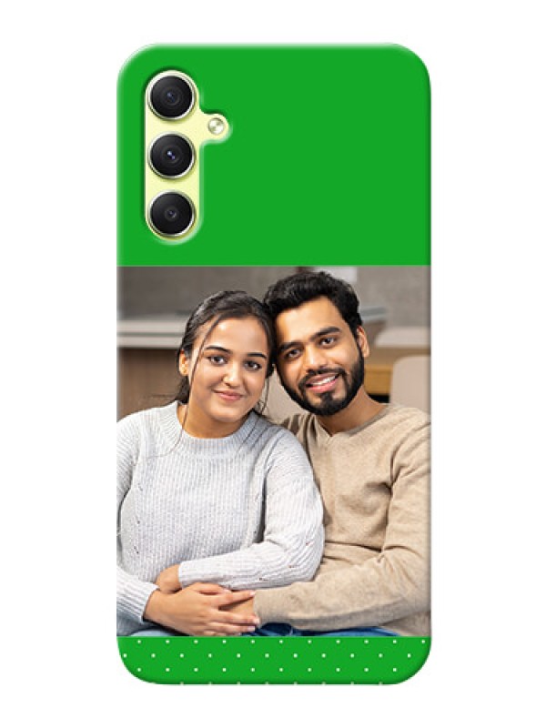 Custom Galaxy A34 5G Personalised mobile covers: Green Pattern Design
