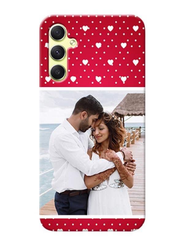 Custom Galaxy A34 5G custom back covers: Hearts Mobile Case Design