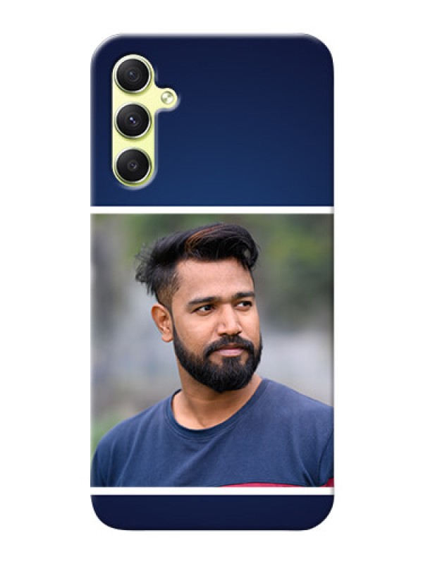 Custom Galaxy A34 5G Mobile Cases: Simple Royal Blue Design