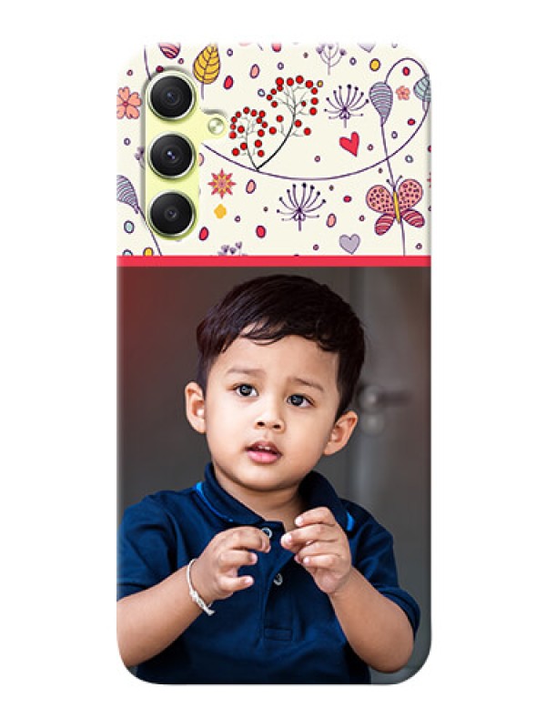 Custom Galaxy A34 5G phone back covers: Premium Floral Design