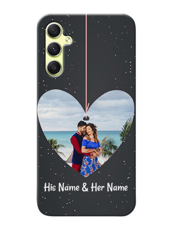 Custom Galaxy A34 5G custom phone cases: Hanging Heart Design