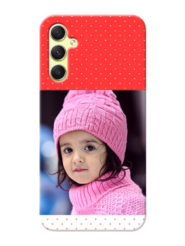 Custom Galaxy A34 5G personalised phone covers: Red Pattern Design