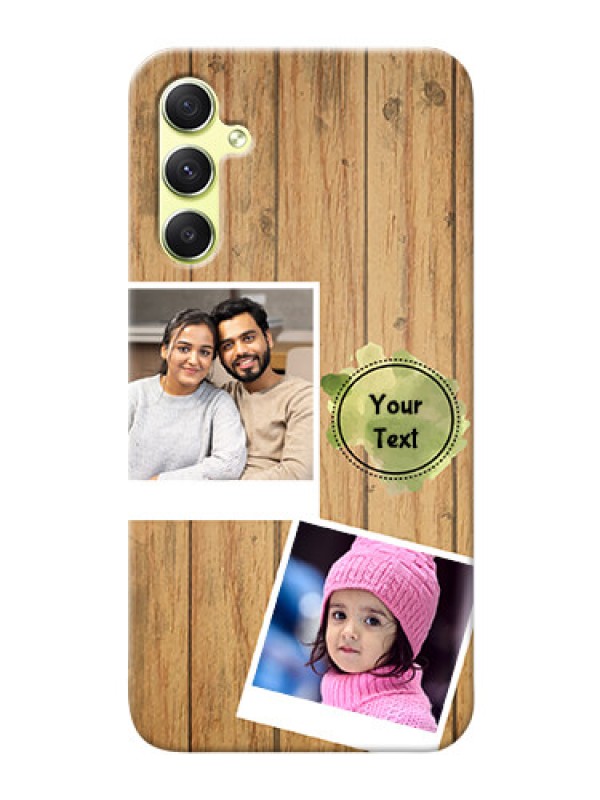 Custom Galaxy A34 5G Custom Mobile Phone Covers: Wooden Texture Design