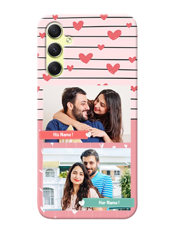 Custom Galaxy A34 5G custom mobile covers: Photo with Heart Design