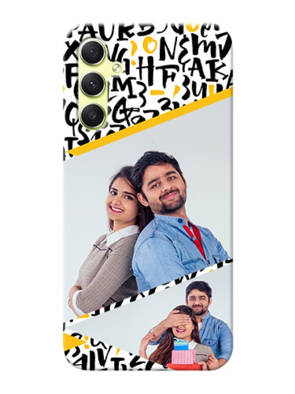 Custom Galaxy A34 5G Phone Back Covers: Letters Pattern Design