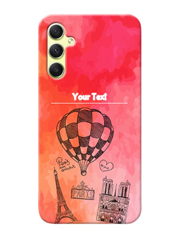 Custom Galaxy A34 5G Personalized Mobile Covers: Paris Theme Design
