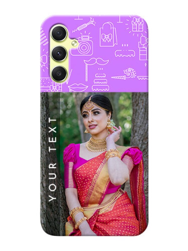 Custom Galaxy A34 5G Personalized Phone Cases: Birthday Icons Design