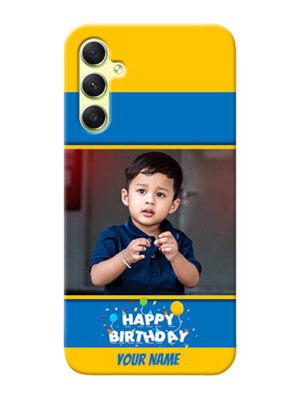 Custom Galaxy A34 5G Mobile Back Covers Online: Birthday Wishes Design