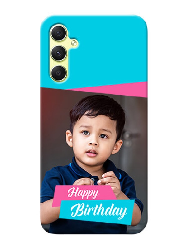 Custom Galaxy A34 5G Mobile Covers: Image Holder with 2 Color Design