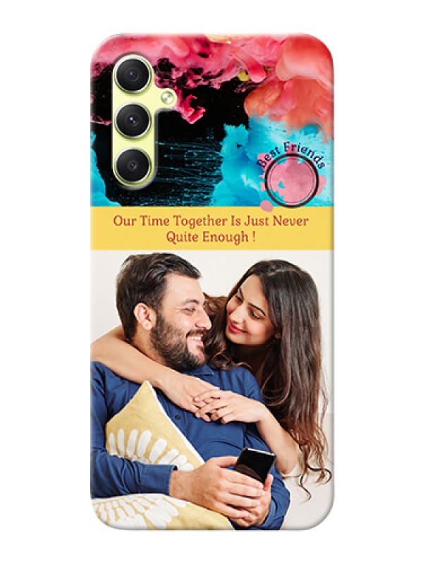 Custom Galaxy A34 5G Mobile Cases: Quote with Acrylic Painting Design