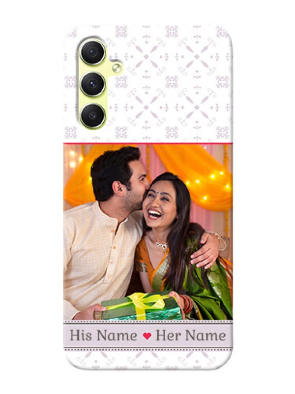 Custom Galaxy A34 5G Phone Cases with Photo and Ethnic Design