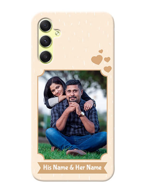 Custom Galaxy A34 5G mobile phone cases with confetti love design 