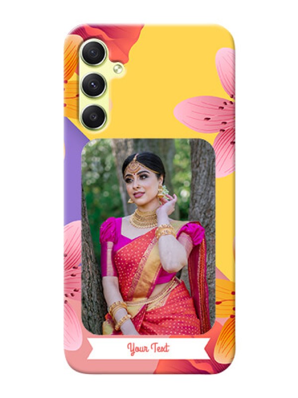 Custom Galaxy A34 5G Mobile Covers: 3 Image With Vintage Floral Design