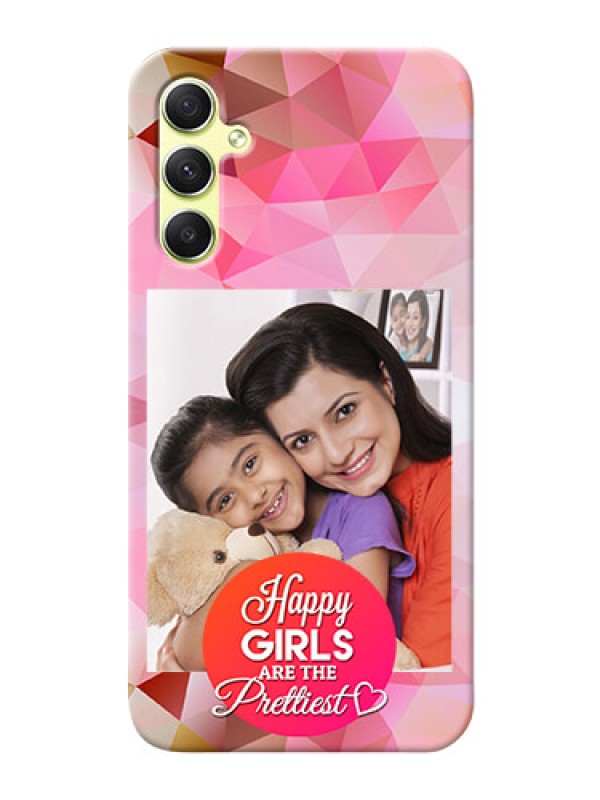 Custom Galaxy A34 5G Personalized Phone Covers: Abstract Triangle Design