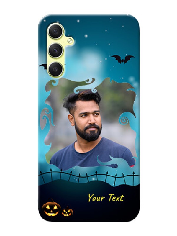 Custom Galaxy A34 5G Personalised Phone Cases: Halloween frame design