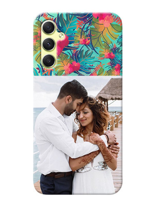 Custom Galaxy A34 5G Personalized Phone Cases: Watercolor Floral Design