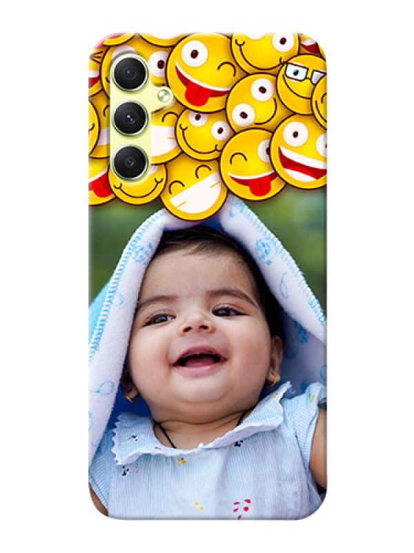Custom Galaxy A34 5G Custom Phone Cases with Smiley Emoji Design