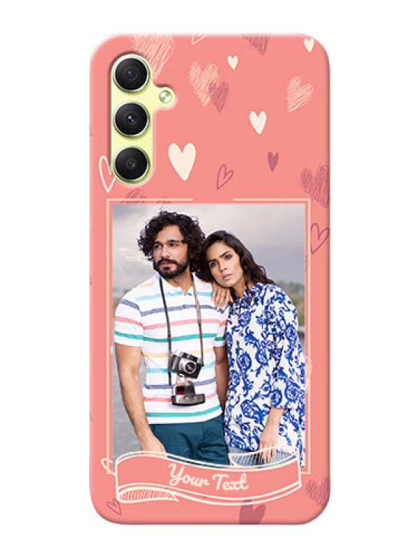 Custom Galaxy A34 5G custom mobile phone cases: love doodle art Design