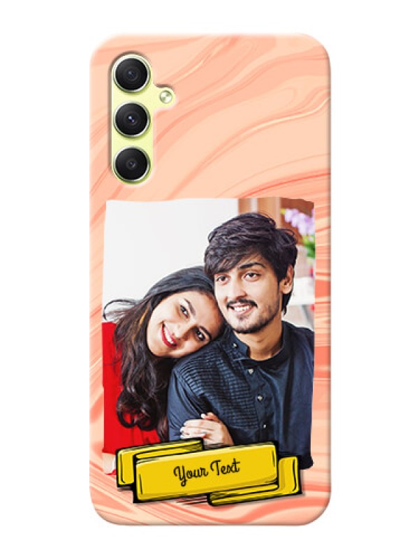 Custom Galaxy A34 5G Customized Phone Cases: Marble Texture Design