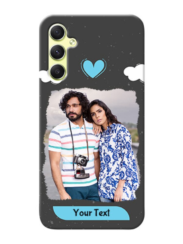 Custom Galaxy A34 5G Mobile Back Covers: splashes with love doodles Design