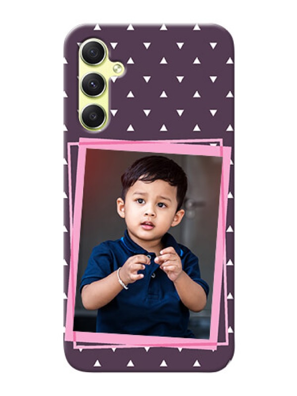 Custom Galaxy A34 5G Phone Cases: Triangle Pattern Dotted Design