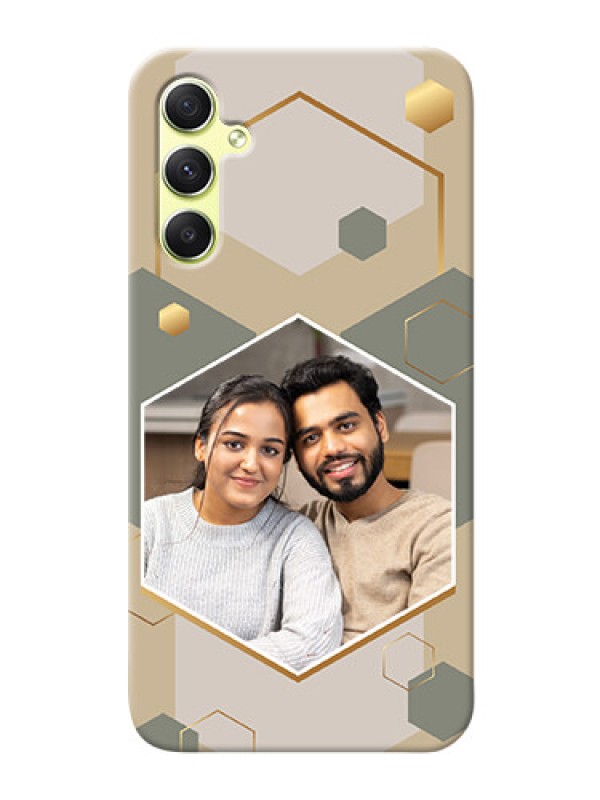 Custom Galaxy A34 5G Phone Back Covers: Stylish Hexagon Pattern Design