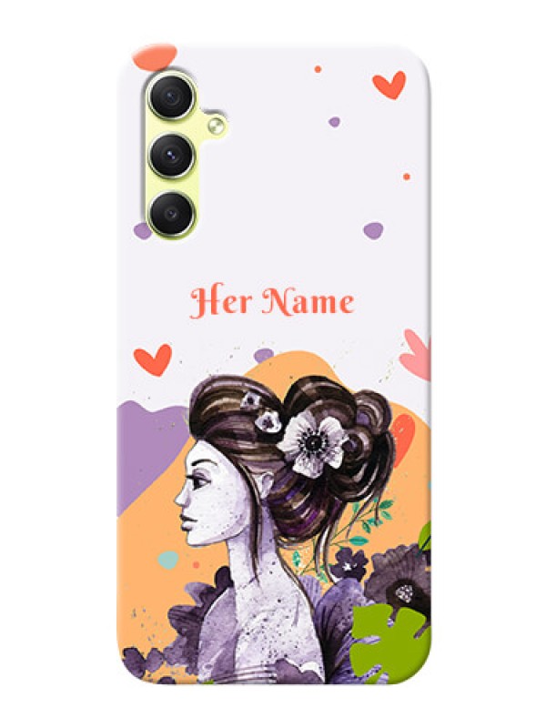 Custom Galaxy A34 5G Custom Mobile Case with Woman And Nature Design