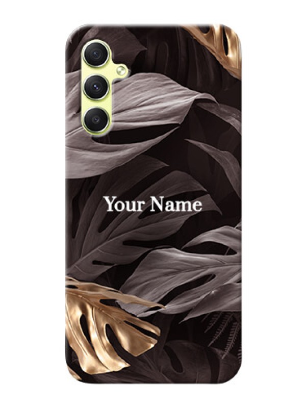 Custom Galaxy A34 5G Mobile Back Covers: Wild Leaves digital paint Design