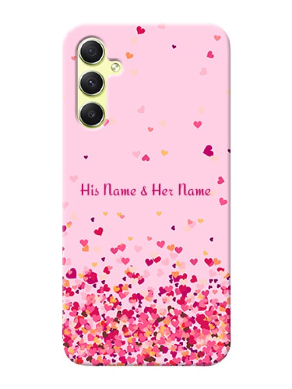 Custom Galaxy A34 5G Phone Back Covers: Floating Hearts Design