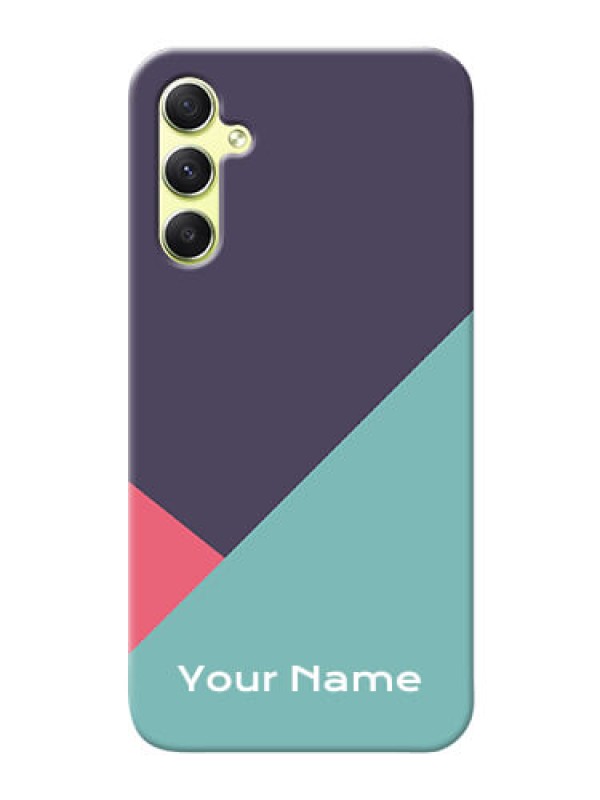 Custom Galaxy A34 5G Custom Phone Cases: Tri  Color abstract Design