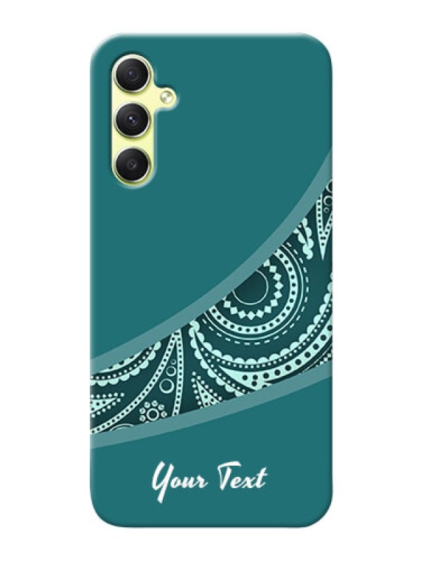 Custom Galaxy A34 5G Custom Phone Covers: semi visible floral Design