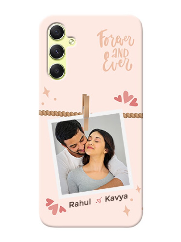 Custom Galaxy A34 5G Phone Back Covers: Forever and ever love Design