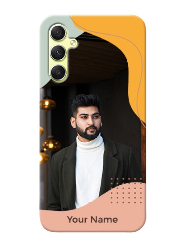 Custom Galaxy A34 5G Custom Phone Cases: Tri-coloured overlay design