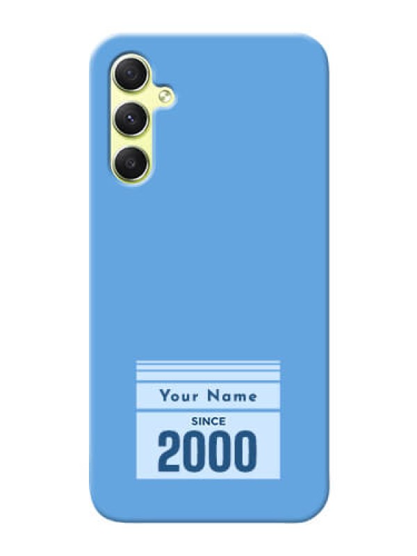 Custom Galaxy A34 5G Mobile Back Covers: Custom Year of birth Design