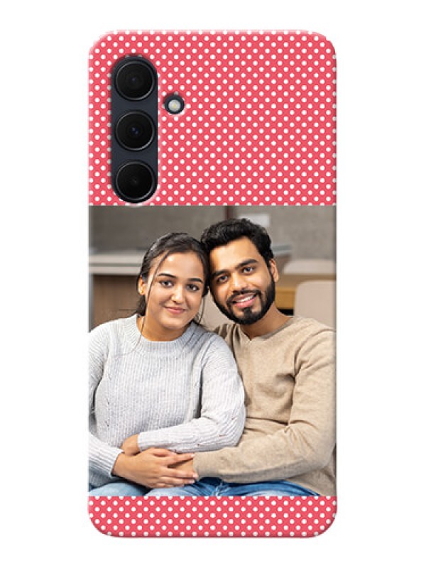 Custom Galaxy A35 5G Custom Mobile Case with White Dotted Design