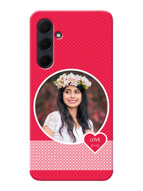 Custom Galaxy A35 5G Mobile Covers Online: Pink Pattern Design