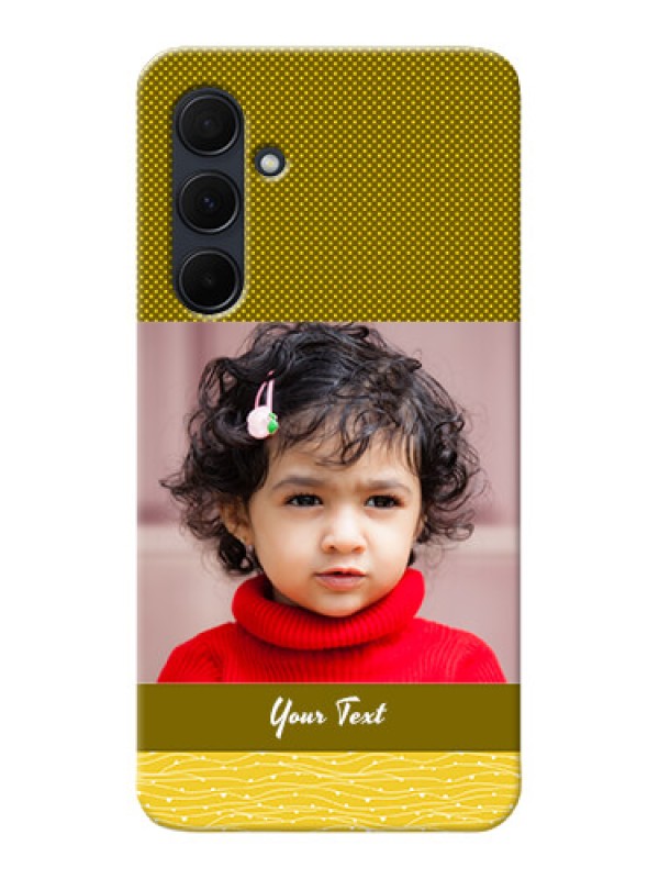 Custom Galaxy A35 5G custom mobile back covers: Simple Green Color Design