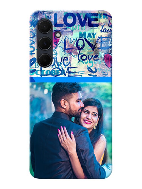 Custom Galaxy A35 5G Mobile Covers Online: Colorful Love Design