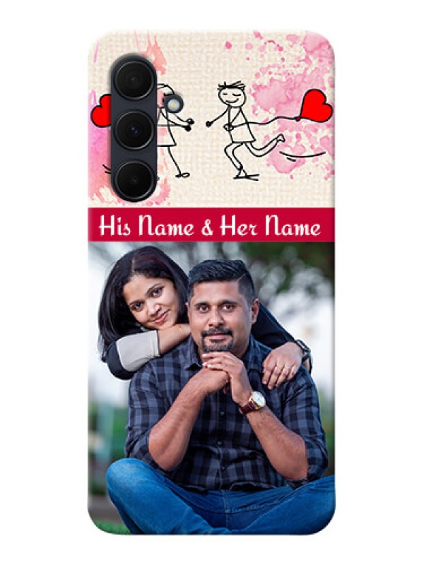 Custom Galaxy A35 5G phone back covers: You and Me Case Design