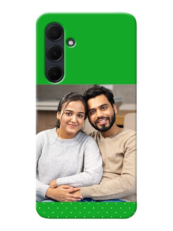 Custom Galaxy A35 5G Personalised mobile covers: Green Pattern Design