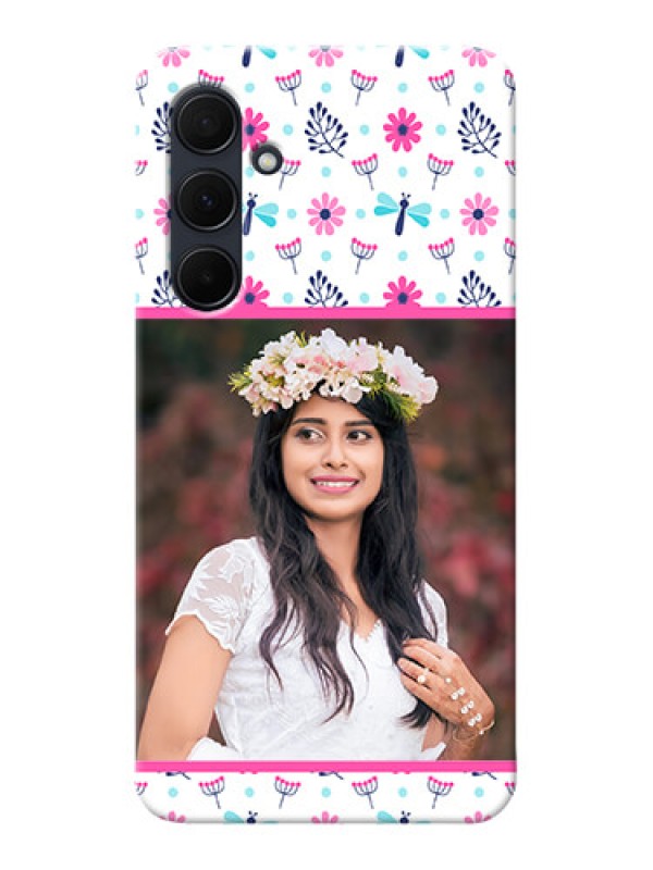 Custom Galaxy A35 5G Mobile Covers: Colorful Flower Design