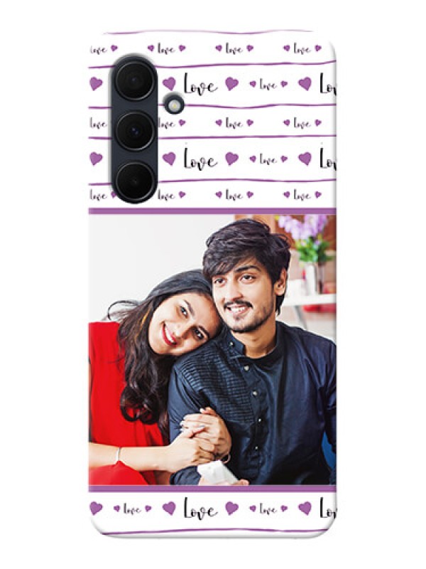 Custom Galaxy A35 5G Mobile Back Covers: Couples Heart Design