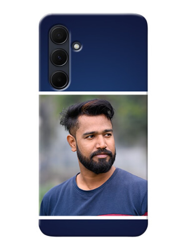 Custom Galaxy A35 5G Mobile Cases: Simple Royal Blue Design