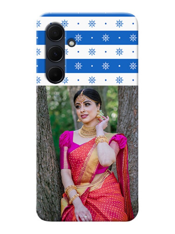 Custom Galaxy A35 5G custom mobile covers: Snow Pattern Design