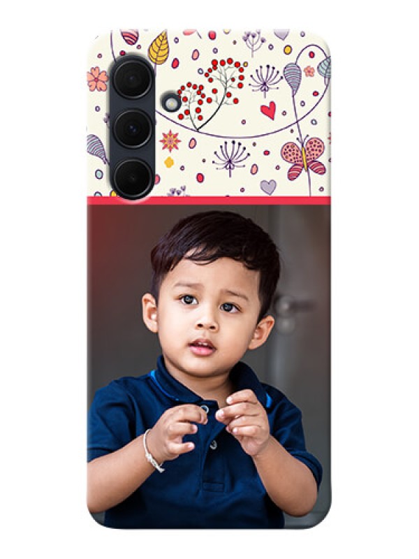 Custom Galaxy A35 5G phone back covers: Premium Floral Design