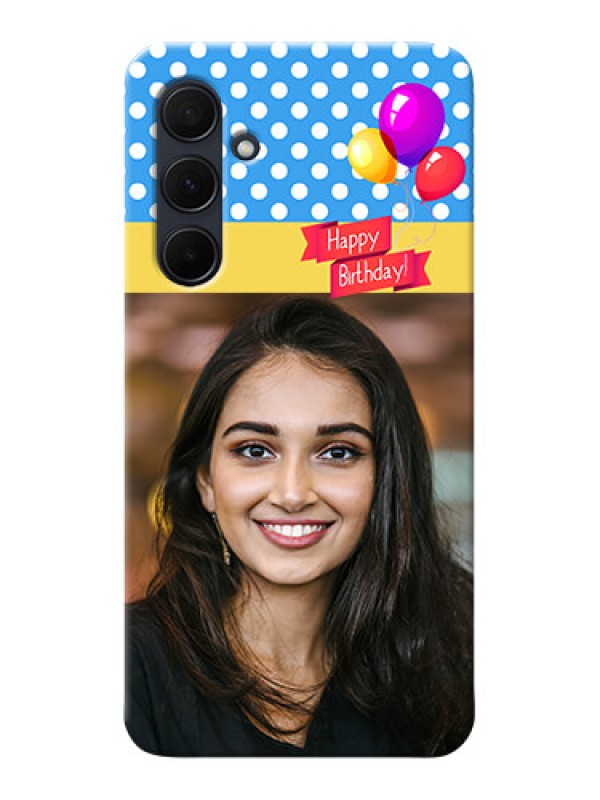 Custom Galaxy A35 5G custom mobile back covers: Happy Birthday Design