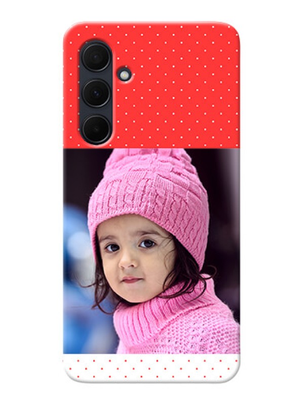 Custom Galaxy A35 5G personalised phone covers: Red Pattern Design