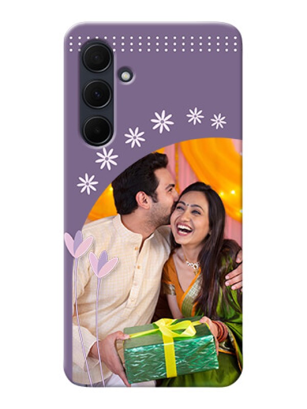 Custom Galaxy A35 5G Phone covers for girls: lavender flowers design