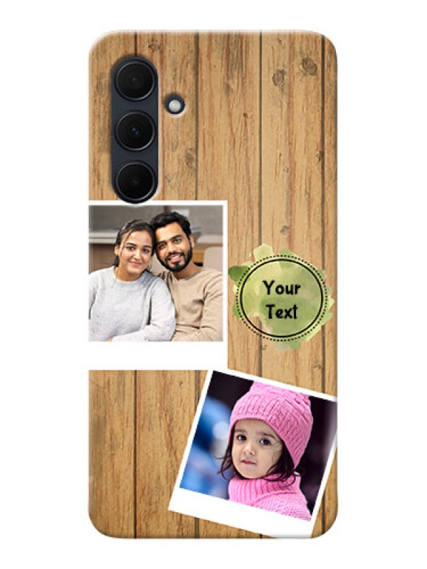 Custom Galaxy A35 5G Custom Mobile Phone Covers: Wooden Texture Design